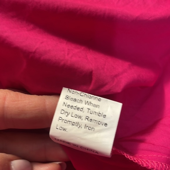 NWOT Women's One Shoulder Short Puff Sleeve Self Belted Solid Blouse Top - Picture 9 of 15